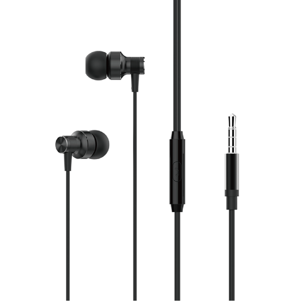 Metal Wire Headphones in the Ear